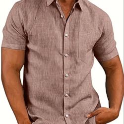 ‼️(6) MEN CASUAL SHORT SLEEVE COLOR SHIRT BUNDLE LARGE SIZE ‼️