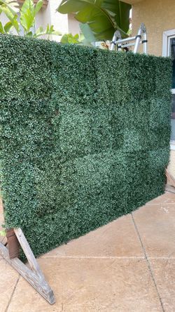 Large Fake Grass Wall Backdrop Custom Built  8 Feet Wide 6 Feet Height 