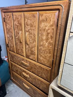 Vintage Wood Armoire / Storage Cabinet
