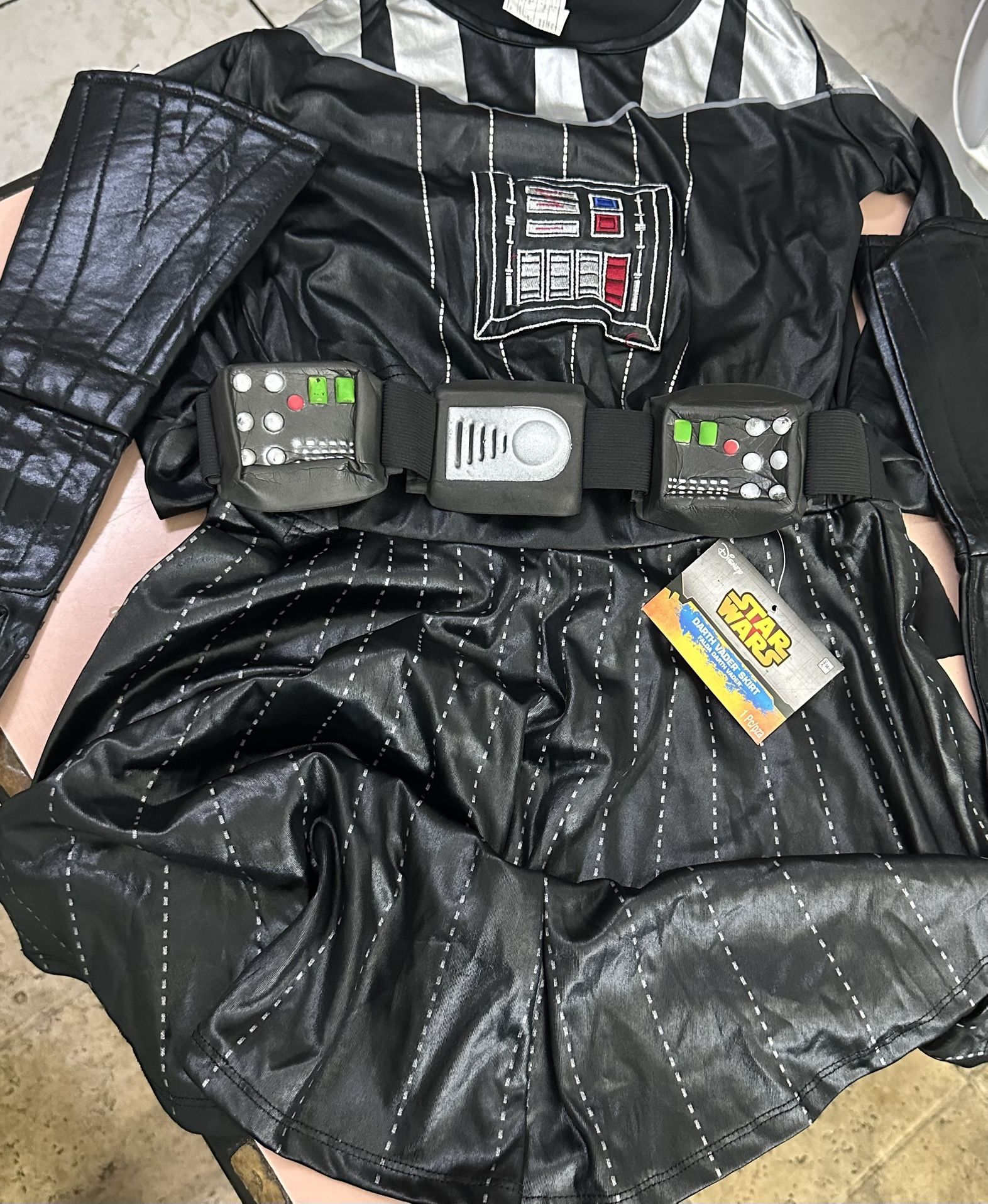 Darth Vader Cropped Top, Skirt And Gloves $25