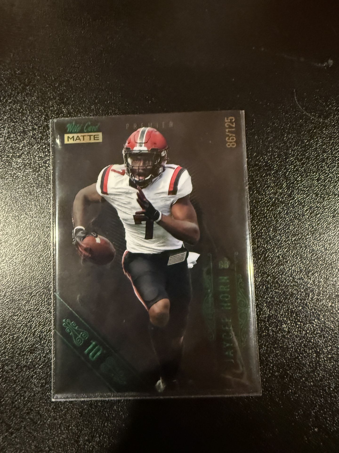  Jaycee Horn Wild card matte rookie card numbered 86/125