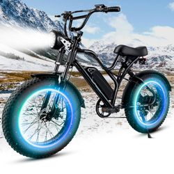 Fat Tire Electric Bike for Adults,1500W 35 Mph Top Speed Motorcycle Design Ebike, 48v 15.6AH 26-50 miles Long Range E Bike for Men and Women,All Terra