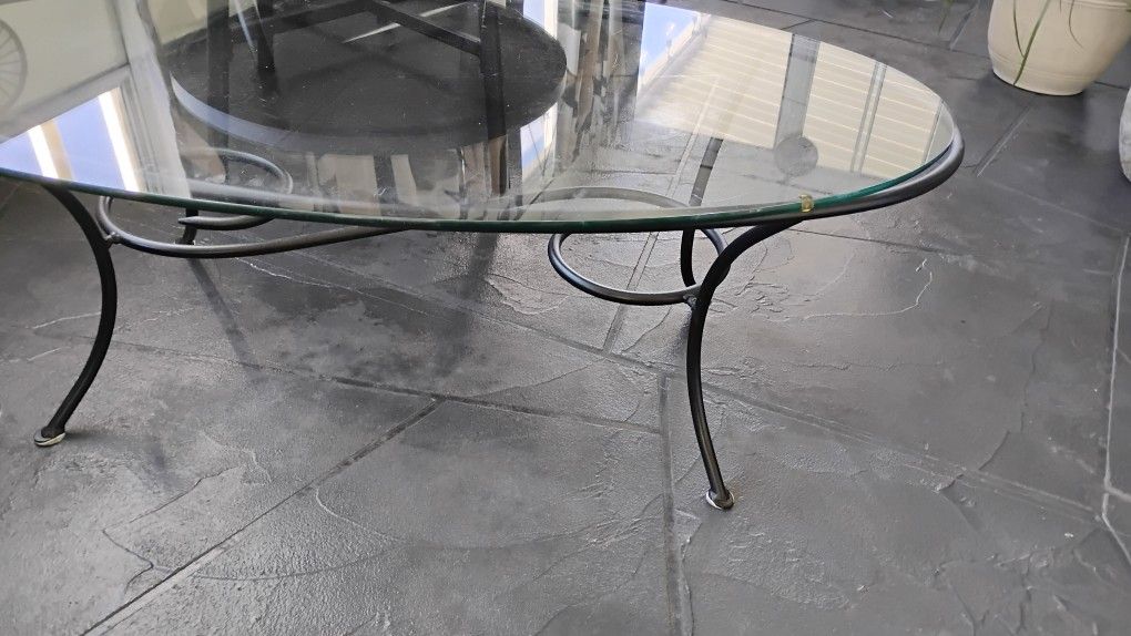 Coffee Table Glass And Metal
