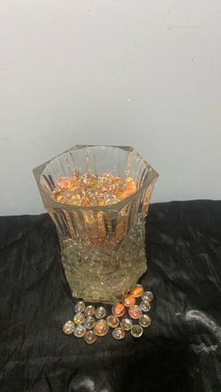 Vase with minis stones