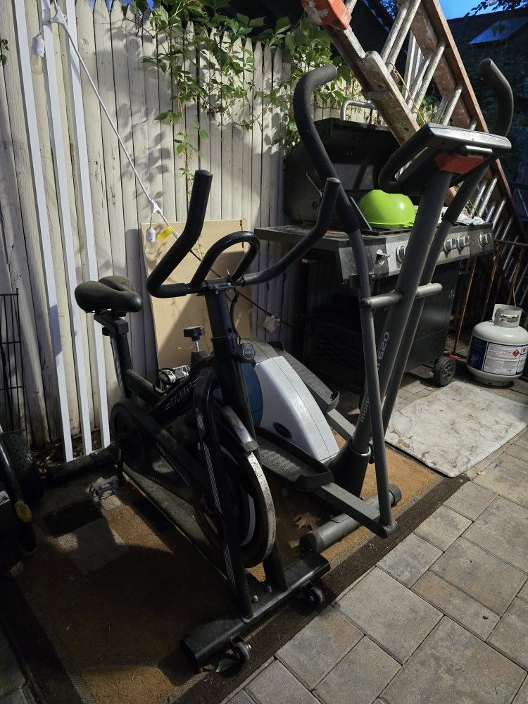 Elliptical And Stationary Bike