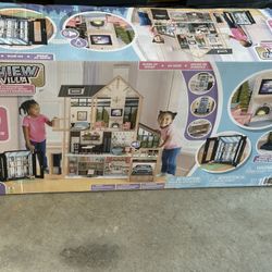 Brand New KidKraft Lakeview Villa Huge Wood Wooden Doll House & Greenhouse Dollhouse