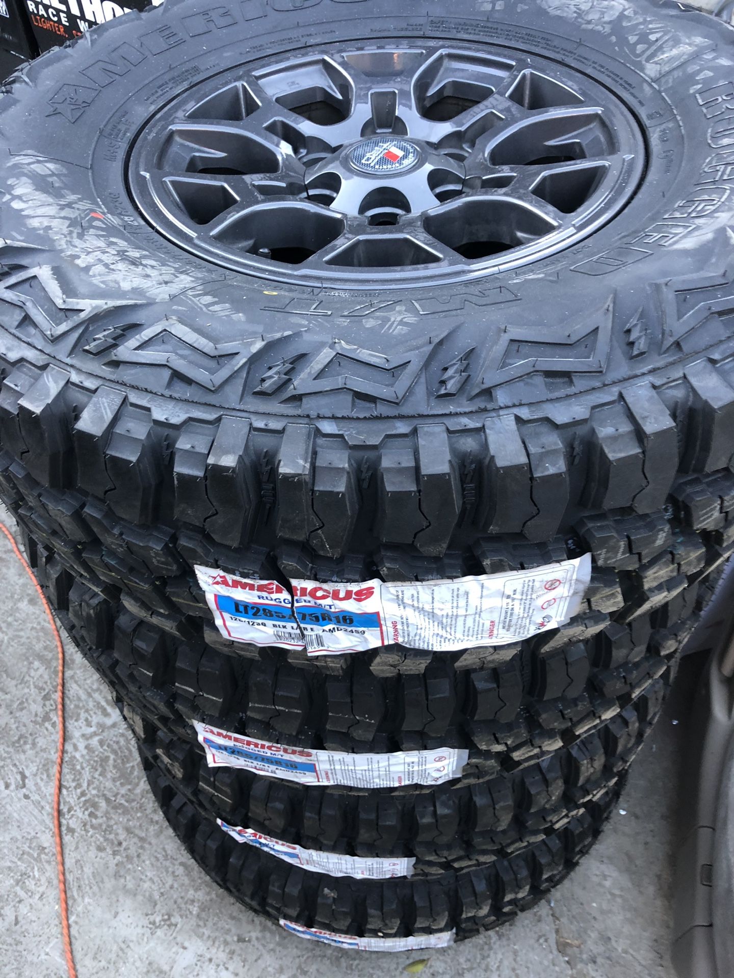 Brand new factory Toyota trd offroad wheels with tires lt285/75/16 for Sale in Long