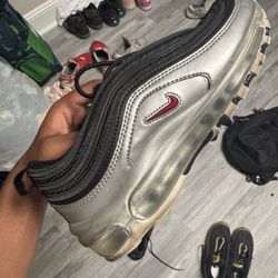 3 Pairs Of Nikes Also Jordan’s A Grey And White Af1 Dm For Pics