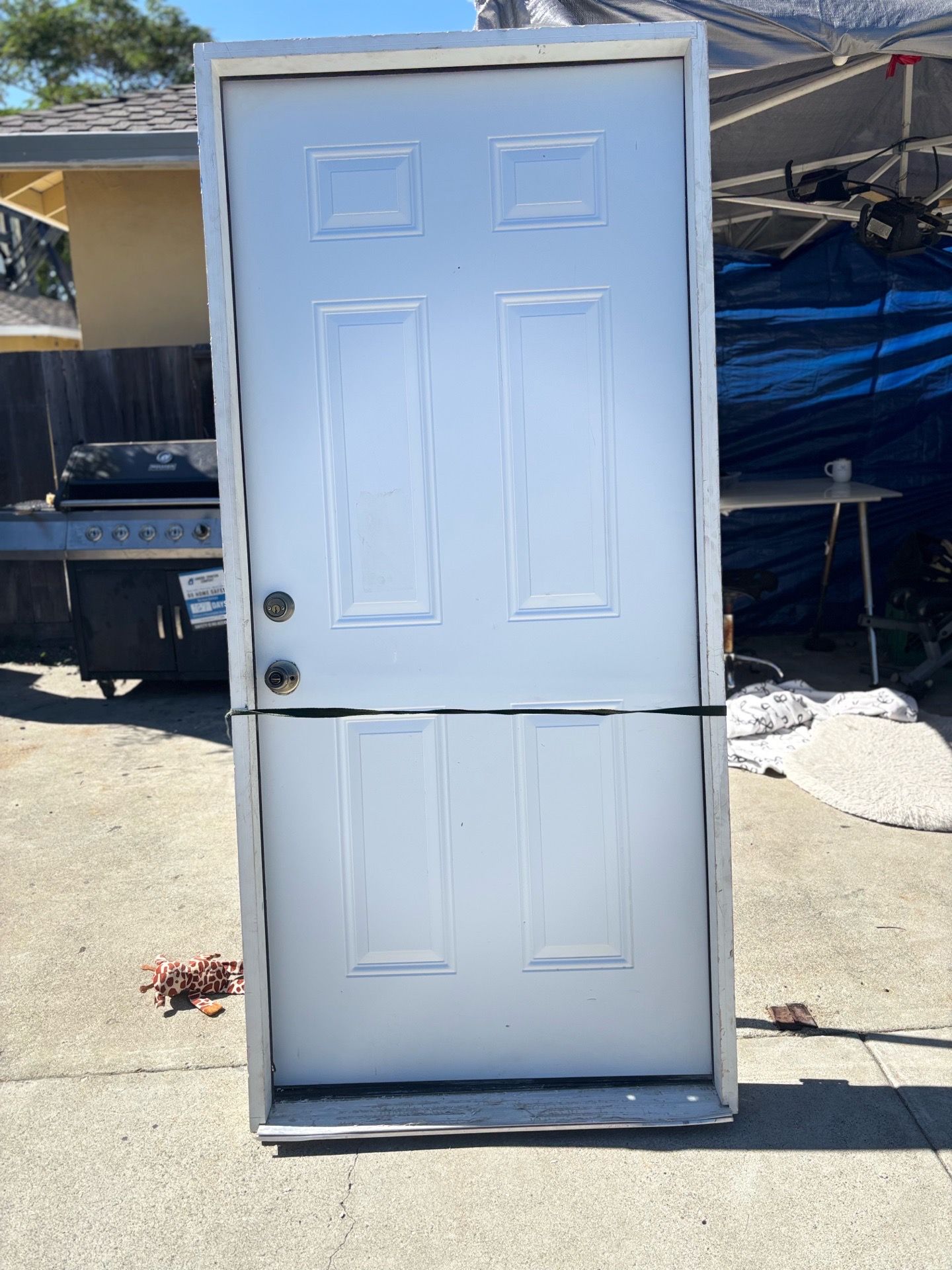 36" x 80" Steel 6-Panel Entry Door (Right Hand Inswing)