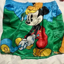 Silk Mickey Mouse shorts