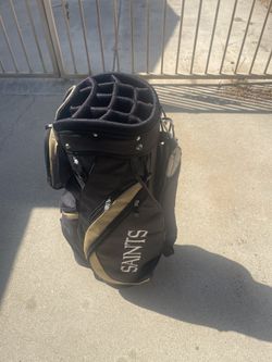 NFL Saints Golf Cart Bag With 2 Driver Covers Great Cond