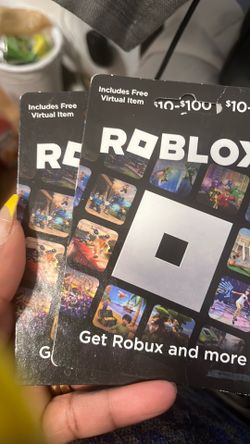 Two Roblox cards 10 dollars each