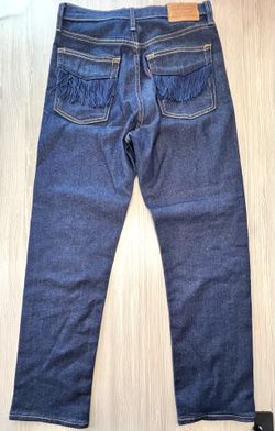 Levi's Premium Wedgie High Rise Light Wash W28 L26 Button Fly fringe pocket