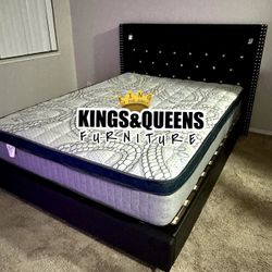 New Queen Bed Frame With Mattress 