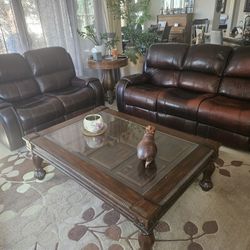 Leather Sofa And Love Seat 