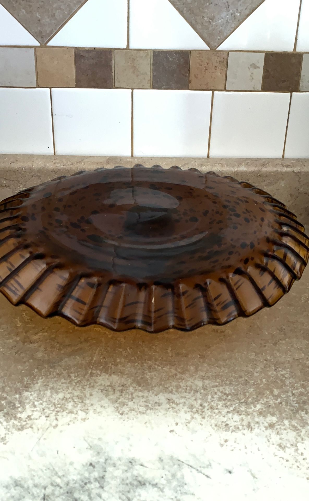 Beautiful large animal print cake plate