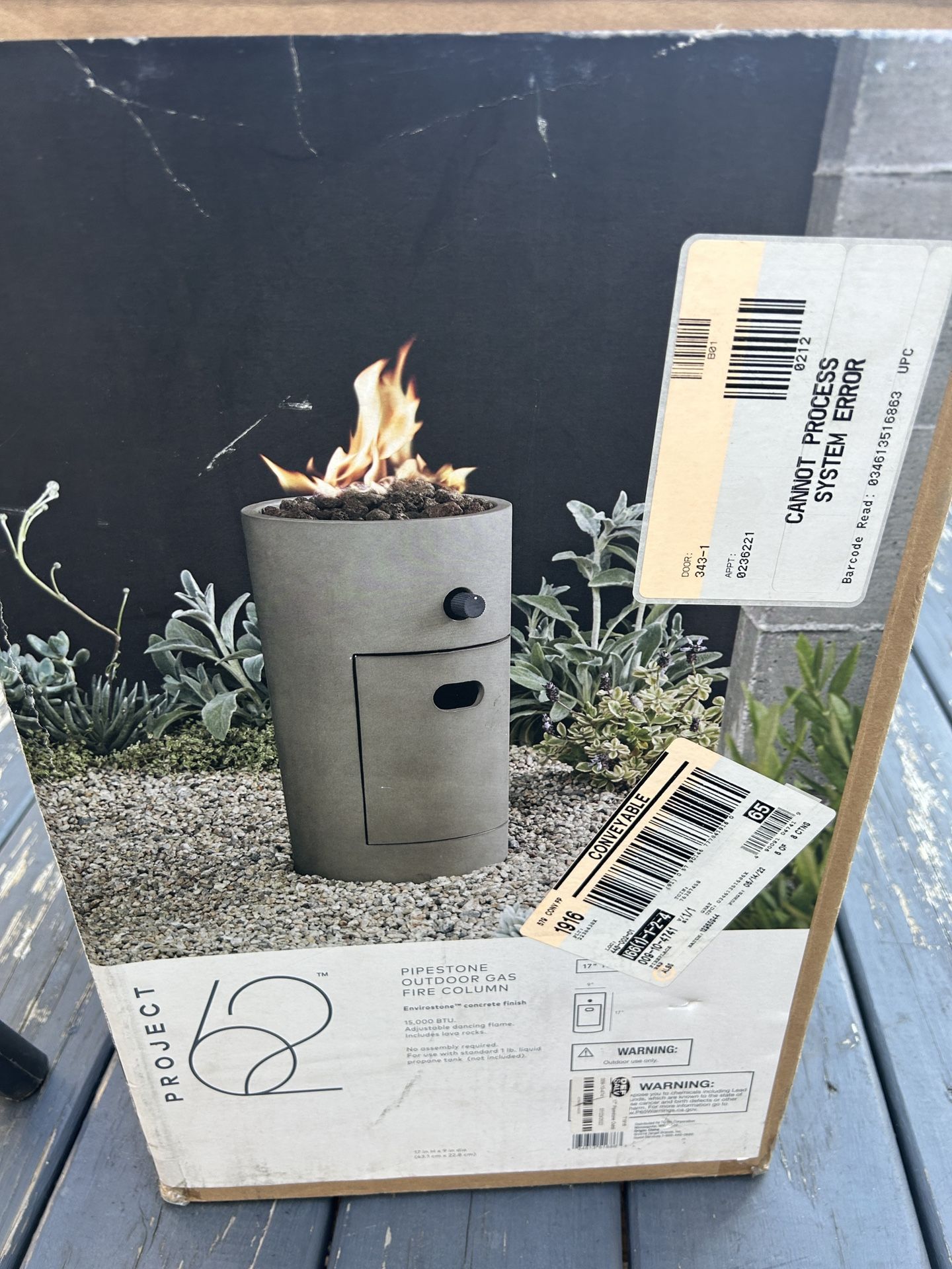 Pipestone Outdoor Gas Fire Column