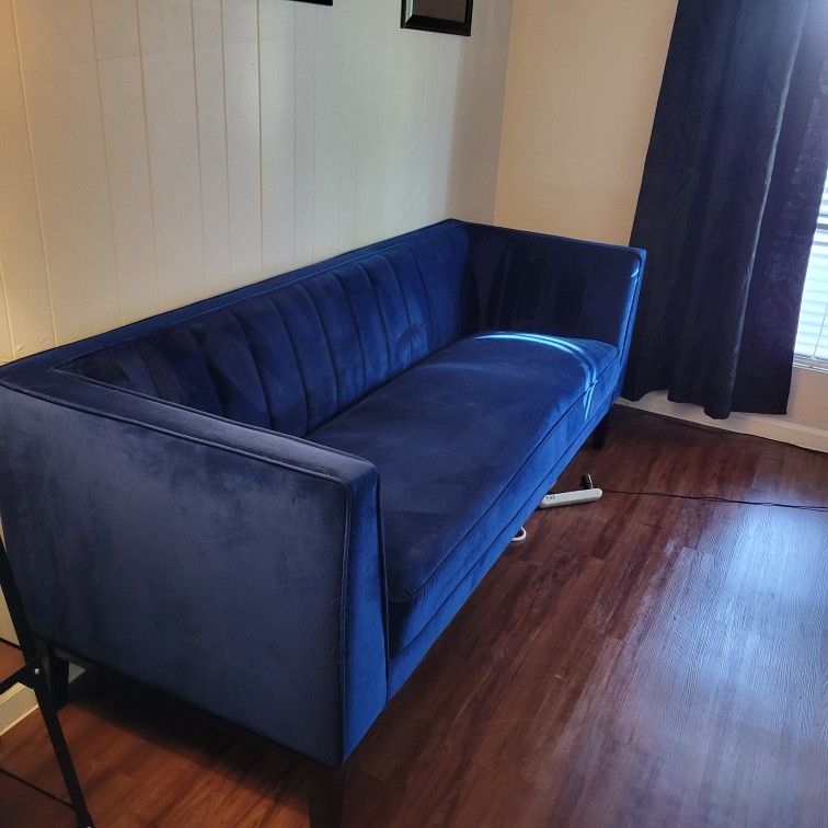 Blue Velvet Couch