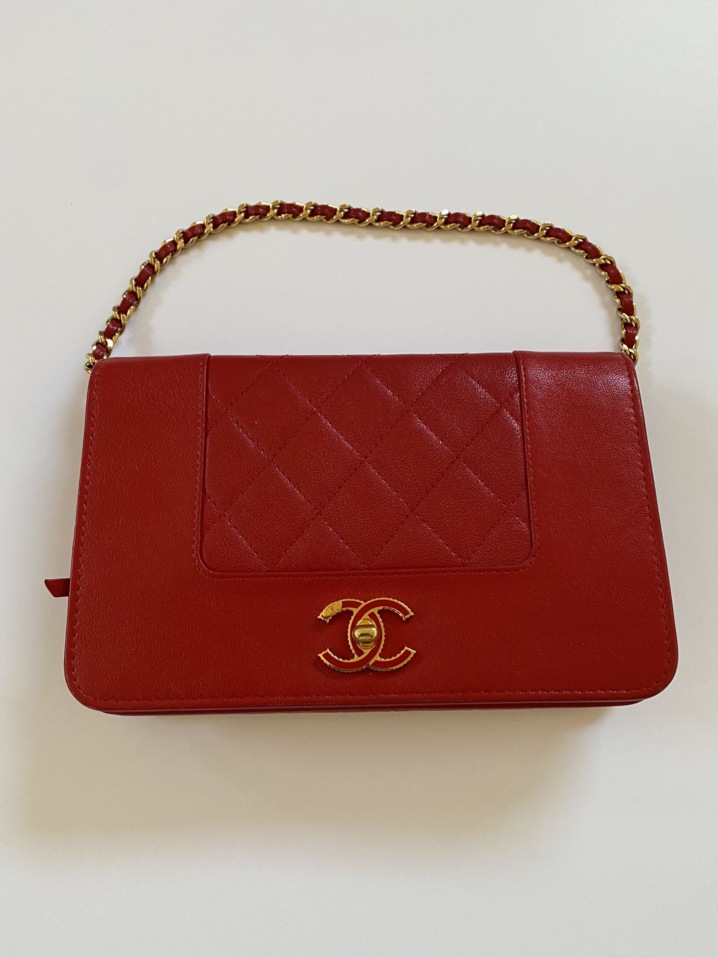 Red Chanel Purse Mademoiselle Vintage Wallet