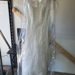 Like New White Wedding Dress Size Small 6-7 Vestido Blanco Para Novia
