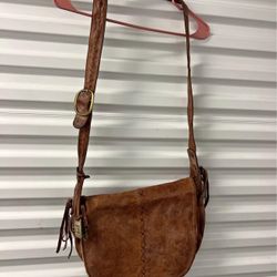 Vintage Western Frye Leather Saddle Crossbody Bag Multi-Compartment Equestrian