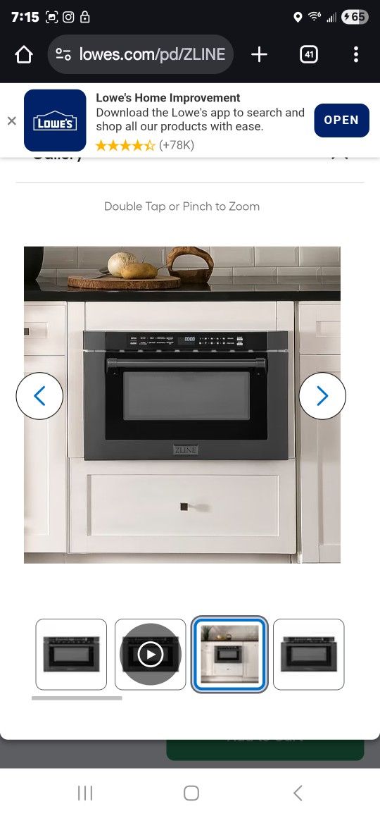 NEW IN BOX : ZLINE Microwave