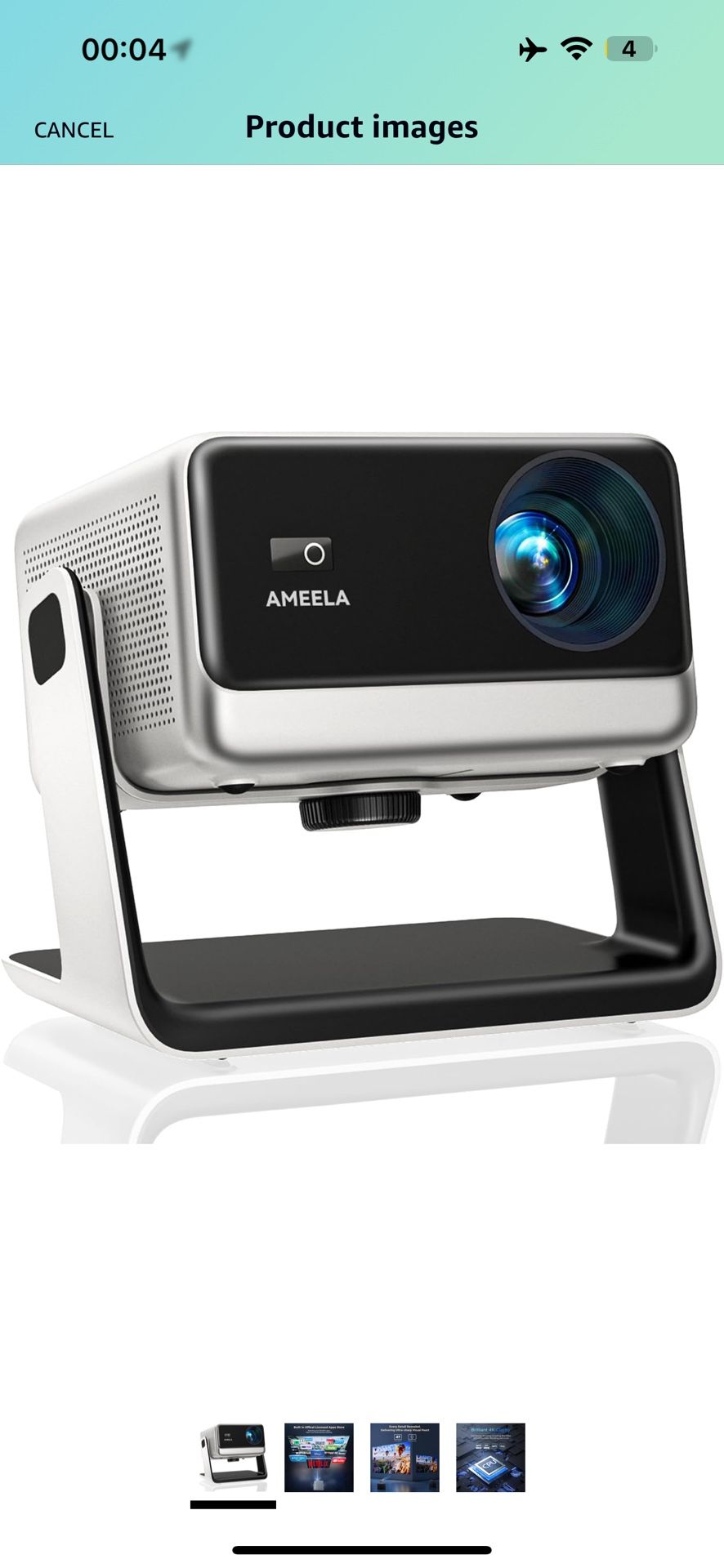 GooDee Smart Viedo Projector with WiFi and Bluetooth, Netflix Liscensed / 1200ANSI / Dolby Audio / Auto Focus & Keystone Portable Projector, 4K Decode