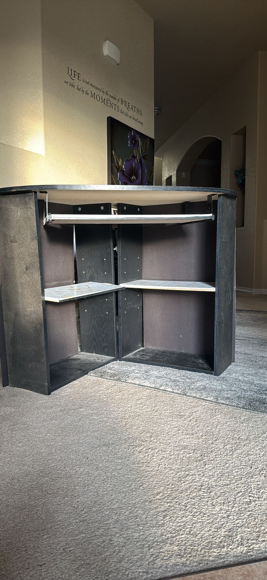 Ebony Corner Unit Desk /Vanity