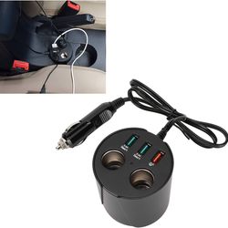 Car Charger, Quick Charge 3.0 Adapter for Cigarette Lighter 3 Ports Cigarette Lighter Adapter and Ci