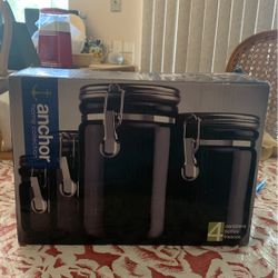 Anchor 4 Piece Ceramic Canister Set New