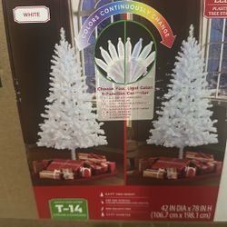 Pre-Lit White Christmas Tree
