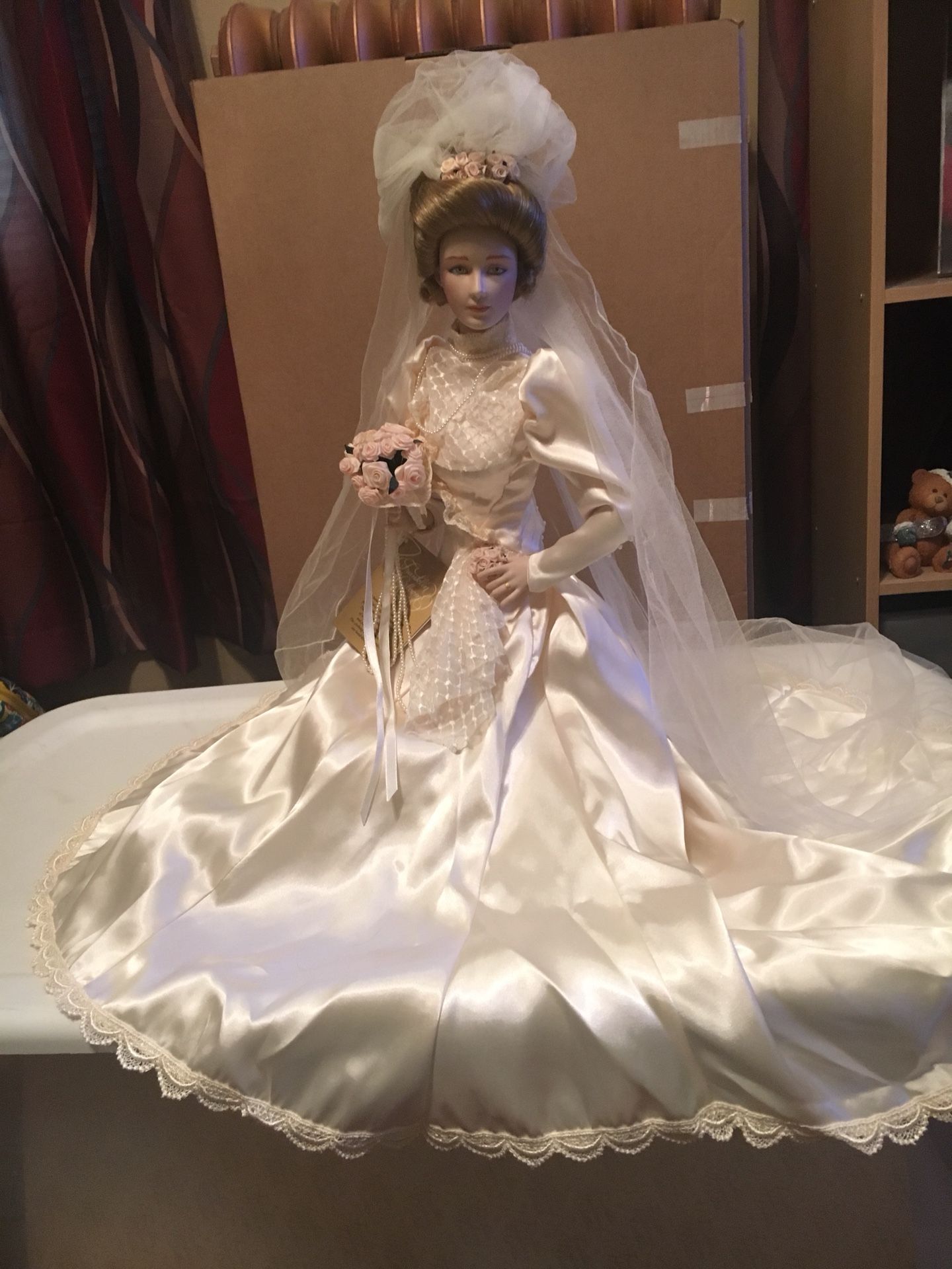 Gibson Girl Porcelain Bride Doll