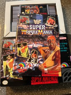 WWF Super WrestleMania SNES Complete in Box