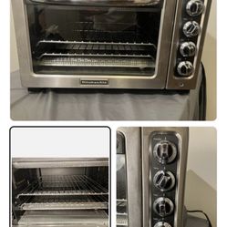 KitchenAid KCO222OB Compact 12in Silver Black Stainless Steel Toaster Oven Works