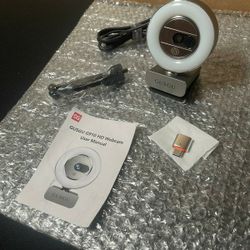 New 2K QHD Webcam W/ Microphone and Ring Light, G910 Web Camera Privacy Cover, USB Plug&Play Computer Camera for PC/Desktop/Laptop/Mac, Streaming Came