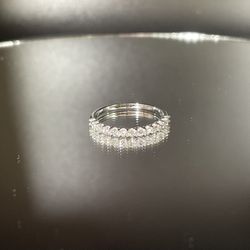 14K White Gold .44CTW Half Eternity Band