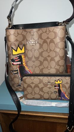 Coach X Jean Michel Basquiat Town Bucket Bag In Signature Canvas