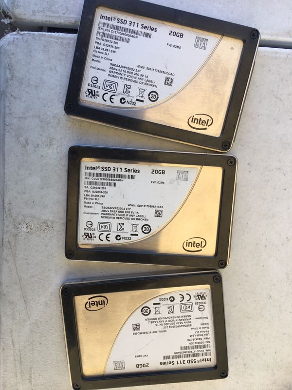 3 solid state drives 20Gb each