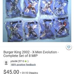 2001 Burger King Kids Club X Men Figures Complete Set