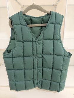 Green Quilted Puffer Vest