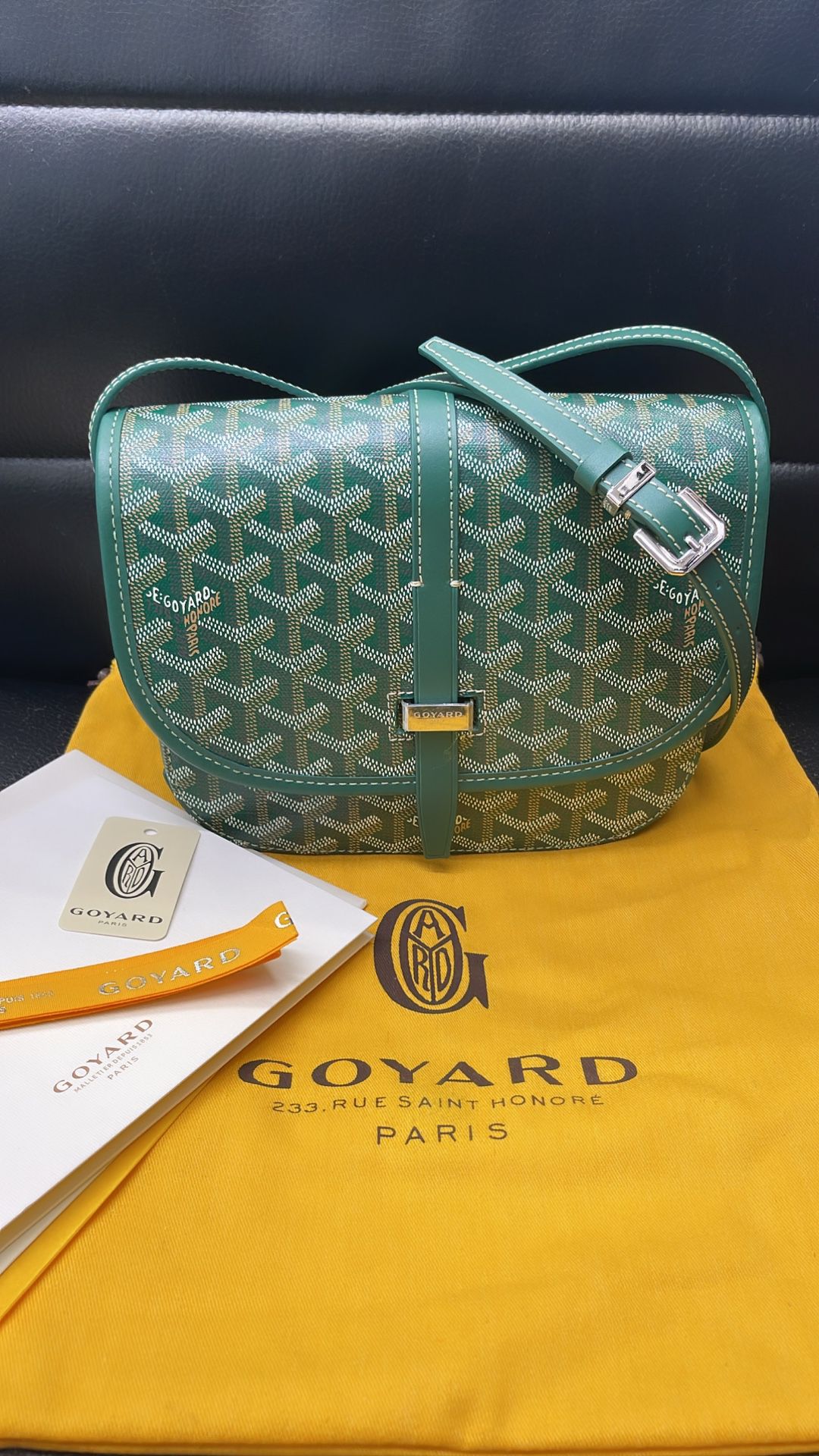 GOYARD Goyardine Belvedere II PM Messenger Bag Green