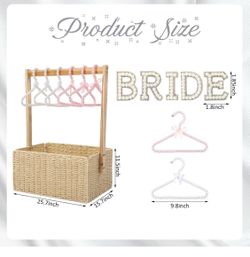Bride gift box decor basket with hangers. Bridal shower/baby shower gift brand new in package.