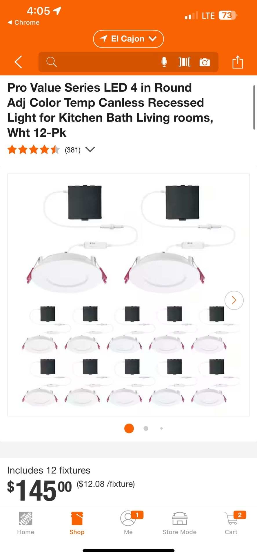 Commercial Electric Pro Value Series LED 4 in Round Adj Color Temp Canless Recessed Light for Kitchen Bath Living rooms, Wht 10 Pk