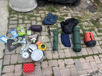 Complete Camping Gear Bundle – Sleeping Bags, Cookware, Backpack & Essentials