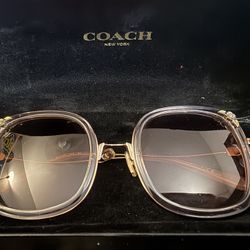 Coach  Sunglasses, Rose Gold/Transparent Pink/Pink Gradient, 53 mm 