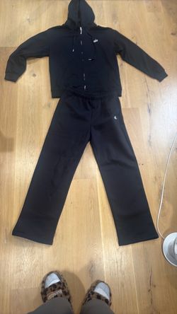 Alo Yoga Black Zip-Up Hoodie Tracksuit Set