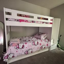 Kids Cottage White Twin Bunk Bed