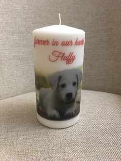 Personalized Pet loss candle
