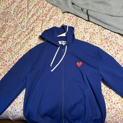 Come Des Garçon XL Sweat Zip Up