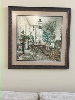 Large Custom Framing Garden Setting Print